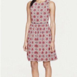 JCrew Pink and Navy Silk dress